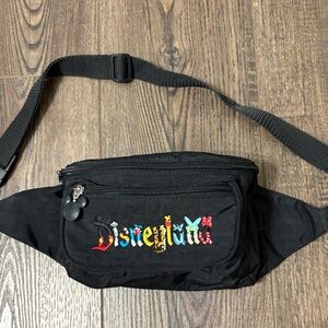 Disneyland Resort Black Fanny Pack with Disney characters